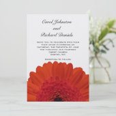 Faire-part de mariage rouge de marguerite de (Debout devant)