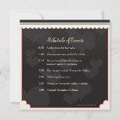 Faire-part de mariage rouge d'inséparables de (Dos)