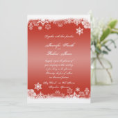 Faire-part de mariage rouge et blanc (Debout devant)