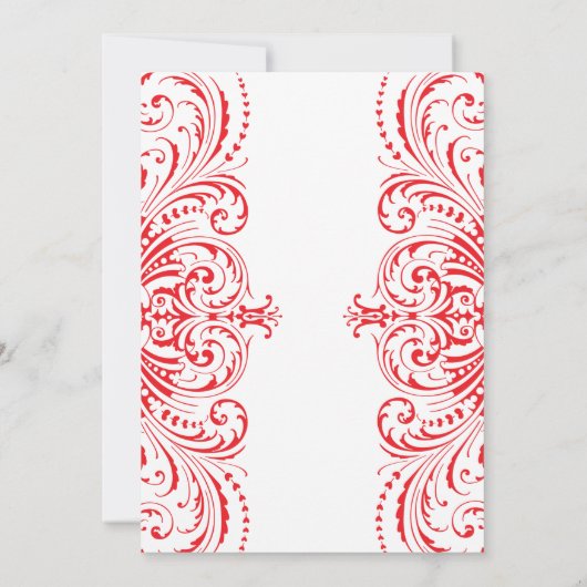 Faire-part de mariage rouge et blanc (Dos)