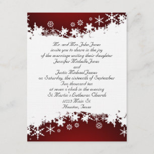 Faire-part de mariage rouge et blanc
