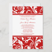 Faire-part de mariage rouge et blanc (Devant)