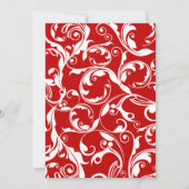 Faire-part de mariage rouge et blanc (Dos)