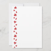 Faire-part de mariage rouge et blanc de feuille (Dos)