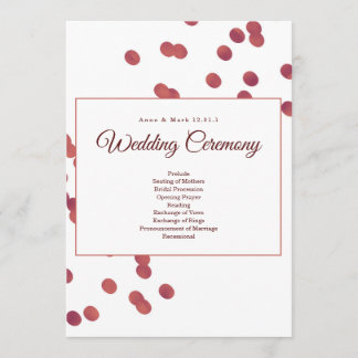 Faire-part de mariage rouge et blanc simple