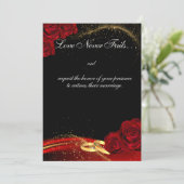 Faire-part de mariage rouge et noir (Debout devant)