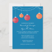 Faire-part de mariage rouge et orange (Devant)