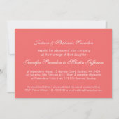 Faire-part de mariage rouge rose crocus (Dos)