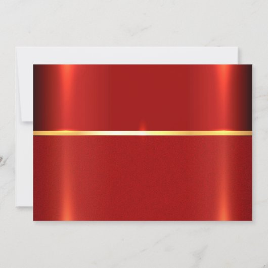 Faire-part de mariage rouge simple (Dos)