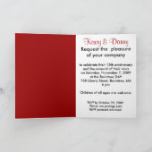 Faire-part de mariage rouge stylisé de coutume de (Intérieur)