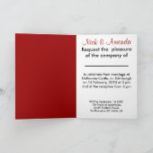 Faire-part de mariage rouge stylisé de coutume de (Intérieur)