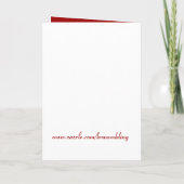 Faire-part de mariage rouge stylisé de coutume de (Dos)