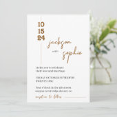 Faire-part de mariage rouille, Mariage désert Boho (Debout devant)