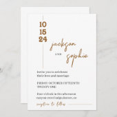 Faire-part de mariage rouille, Mariage désert Boho (Devant / Derrière)