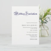 faire-part de mariage 'ROYAL BLUE' (Debout devant)