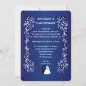 Faire-part de mariage Royal Blue Bride (Dos)