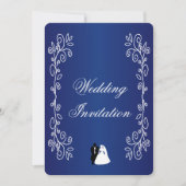 Faire-part de mariage Royal Blue Bride (Devant)