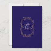 Faire-part de mariage Royal Blue Gold (Dos)