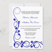 Faire-part de mariage Royal Blue Swils (Devant)