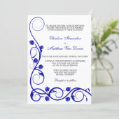 Faire-part de mariage Royal Blue Swils (Debout devant)
