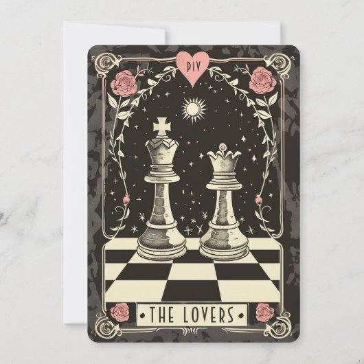 Faire-part de mariage Royal Chess (Dos)