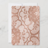 Faire-Part de Mariage Royal Faux Rose Gold Rose (Dos)