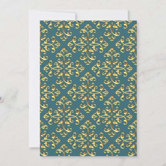 Faire-part de mariage Royal Gold Motif (Dos)