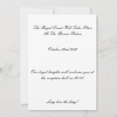 faire-part de mariage royale (Dos)