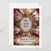 Faire-part de mariage royale enchanté (Devant / Derrière)