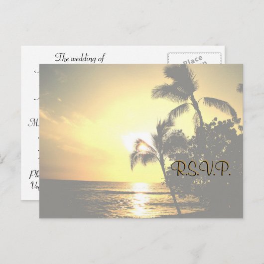 Faire-part de mariage RSVP (Devant / Derrière)