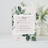 Faire-part de mariage RSVP Botanical Greenery (Debout devant)