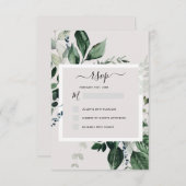 Faire-part de mariage RSVP Botanical Greenery (Devant / Derrière)