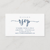 Faire-part de mariage RSVP, carte de script romant (Devant)