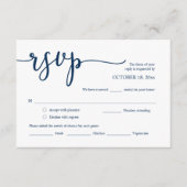 Faire-part de mariage RSVP, Carte des options de r (Devant)