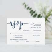 Faire-part de mariage RSVP, Carte des options de r (Debout devant)