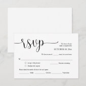 Faire-part de mariage RSVP, Carte des options de r (Devant / Derrière)