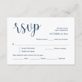 Faire-part de mariage RSVP, Carte des options de r (Devant)