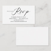 Faire-part de mariage RSVP, Conception de script d (Devant / Derrière)