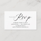 Faire-part de mariage RSVP, Conception de script d (Devant)