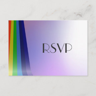 Faire-part de mariage RSVP d'arc-en-ciel gai et