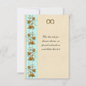 Faire-part de mariage RSVP Feuilles d'automne (Dos)