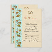 Faire-part de mariage RSVP Feuilles d'automne (Devant / Derrière)