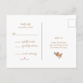 Faire-part de mariage RSVP Florales Aquarelle Bril (Dos)