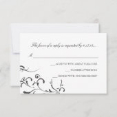 Faire-part de mariage -RSVP | Grace florale |wb (Devant)