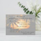 Faire-part de mariage RSVP Hawaii Sunset (Debout devant)