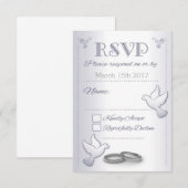 Faire-part de mariage RSVP Inséparables Vintages S (Devant / Derrière)