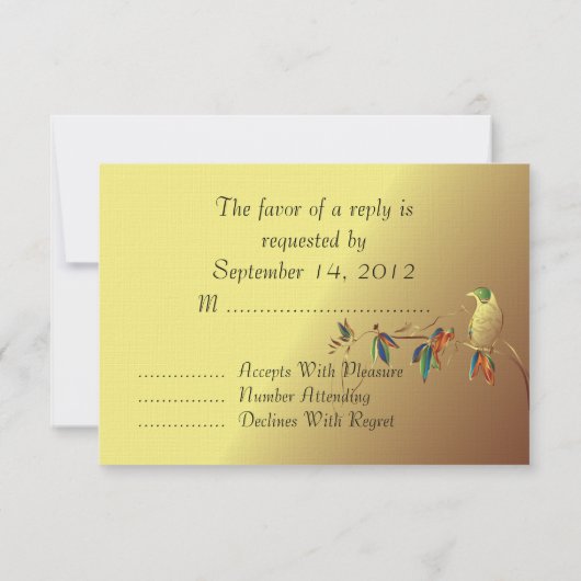 Faire-part de mariage RSVP paradis tropical (Dos)