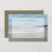 Faire-part de mariage RSVP Plage (Devant / Derrière)