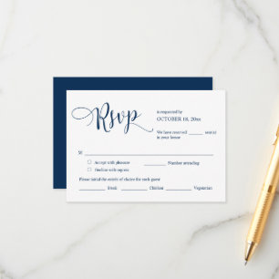 Faire-part de mariage RSVP Répondre, Carte des opt