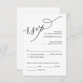 Faire-part de mariage RSVP Répondre, Carte des opt (Devant / Derrière)